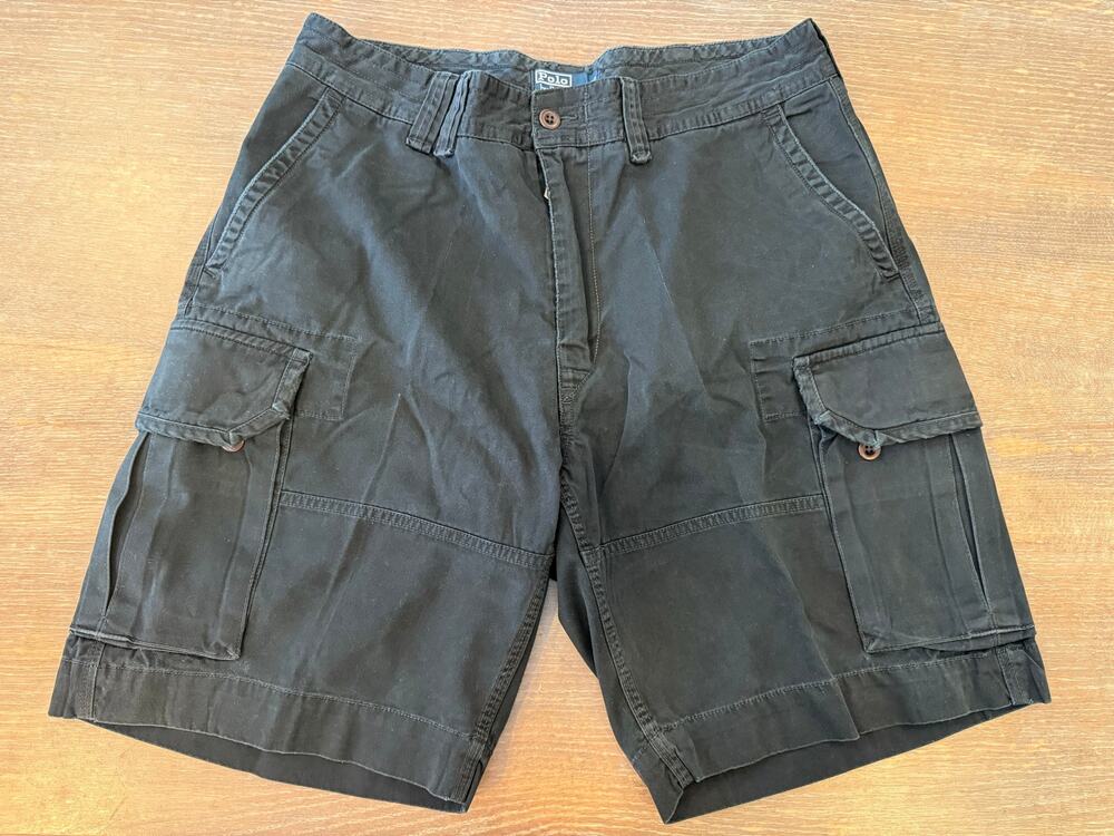 Vtg 90s Polo Ralph Lauren Shorts Mens 36 Cargo Paratrooper Military Grunge